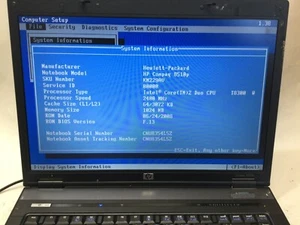 HP COMPAQ 8510P - INTEL CORE 2 DUO - 1GB RAM - BOOTS TO BIOS - READ DESCRIP -BB - Picture 1 of 8