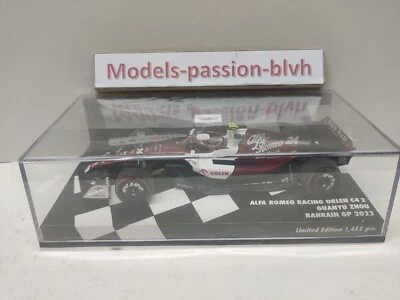 Alfa Romeo C42 Guanyu Zhou Bahrain GP 2022 1/43 Minichamps - Photo 1/4