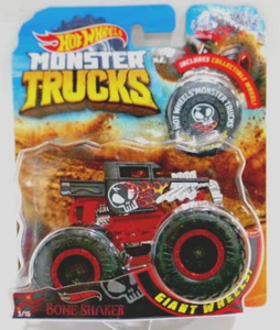 New! 2018 Hot Wheels Monster Truck Bone Shaker -Giant Wheels +  Collectible Tire - Picture 1 of 8