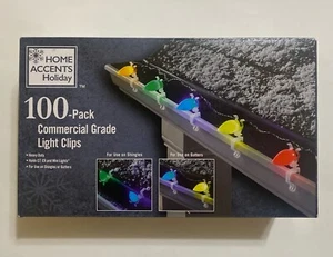 Home Accents 100-Pack All Purpose Commercial Grade All In One X-mas Light Clips - Picture 1 of 6