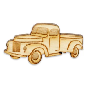 Camión PinMart vintage clásico antiguo camionero agrícola grabado con láser corte 3D madera - Imagen 1 de 4