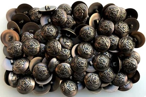 Buttons 18mm 20mm 23mm 25mm Aged Brass Regal Coat Arms Shank Plastic Q798A-Q798D - Picture 1 of 1