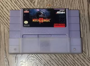 Mortal Kombat II 2 Super Nintendo SNES Authentic Game TESTED WORKING - Picture 1 of 3