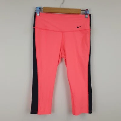 Nike Capri Leggings Womens Small Pink Stretch Running Gym Yoga Pants Sports - image 1 of 4