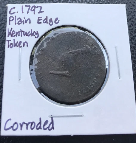 1792 Kentucky Colonial Token Cover