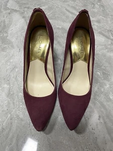 Michael Kors Heel Burgundy Suede Size 7M - Picture 1 of 4