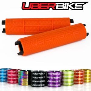 Uberbike Fatgrip MTB Lock On Grip - Orange with Lockring Colour Options - Picture 1 of 1