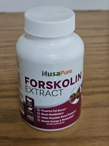 NusaPure FORSKOLIN EXTRACT 250 mg Powerful Fat Burner 60 capsules OPEN BOTTLE - Picture 1 of 7