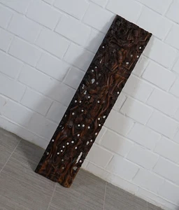 seltene Holz Skulptur handgeschnitzt aus einem Stück Holzschnitzerei Tropenholz - Picture 1 of 8