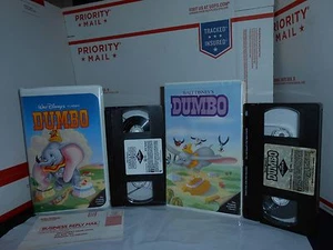 SET 2 VTG WALT DISNEY BLACK DIAMOND CLASSICS VHS TAPES DUMBO RARE BOTH RELEASES! - Picture 1 of 9