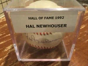 Hal Newhouser 44, 45 MVP Signed Autographed Baseball COA HOF 1992 - Picture 1 of 4