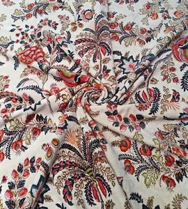 Luxury Soft Velvet Fabric Indian Dress Sewing Upholstery Throw Yard Floral Print - Picture 1 of 7