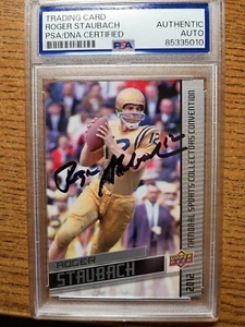 2012 ROGER STAUBACH AUTOGRAPH CARD NATIONAL SPORTS COLLECTORS CONVENTION PSA - Picture 1 of 2