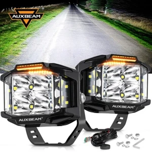 Luces de conducción LED de doble cara AUXBEAM 2X 92W DRL 4" para Jeep ATV - Imagen 1 de 12