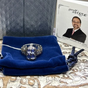 Neu mit Etikett Edelsteine En Vogue Sterlingsilber 925 Tansanit Ringgröße 9 - Bild 1 von 13