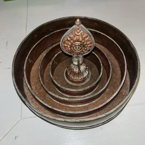 Tibetan Buddhist Mandala Ngondro Meditation Offering Altar Ring Set - Picture 1 of 5