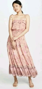 SPELL & THE GYPSY COLLECTIVE Wild Bloom Pink Strappy Maxi Dress Size XS SP10 - Picture 1 of 6