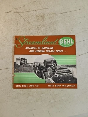 Vintage Gehl Methods Of Handling & Feeding Forage Crops Sales Brochure 26 Pages - Image 1 of 4