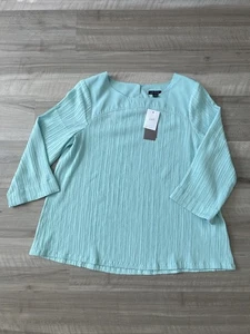 NUEVO CON ETIQUETAS J. Jill Pure Jill Wearever Camisa Texturizada Arrugada Como Nueva Para Mujer S Clásica - Imagen 1 de 10