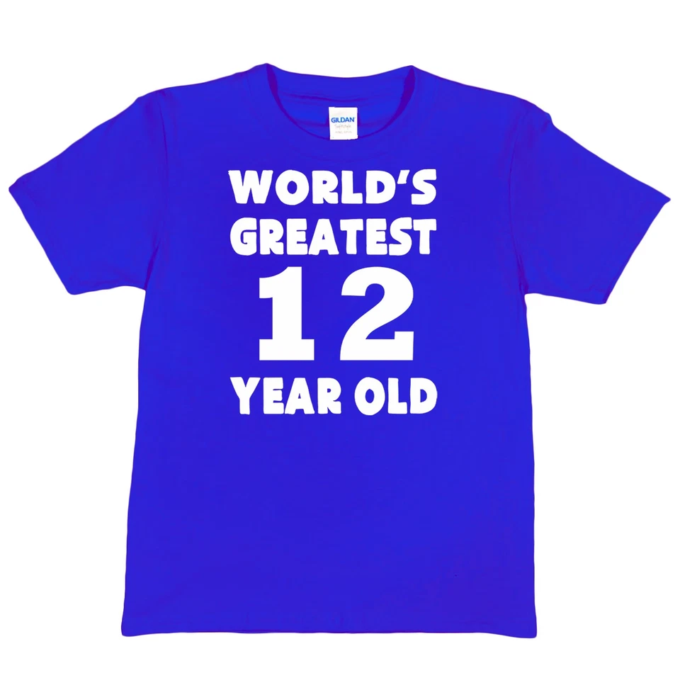 SG GILDAN FRUIT Happy Birthday Tee Age 12 Worlds Greatest 12 Year Old 12th Birthday T-shirt Gif