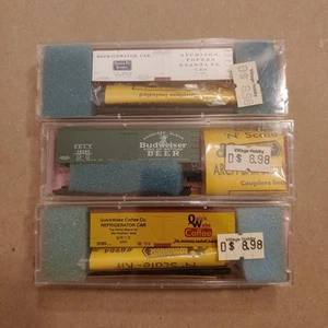 Lot of 3 MDC Roundhouse N Scale 36’ Billboard Reefer Cars Model Die Casting USA - Picture 1 of 9
