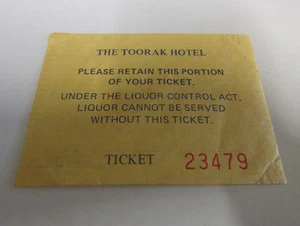 The Toorak Hotel - Nightclub - Individually Numbered Ticket - South Yarra - 1984 - Imagen 1 de 4