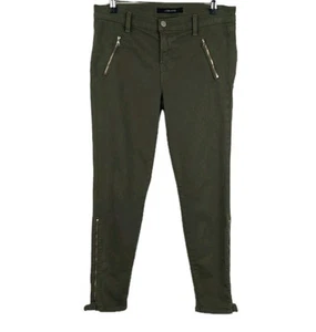 Pantalones de mezclilla J Brand 10 caqui verde caqui elásticos ajustados con cremallera al tobillo 28 W31 L27,5 - Imagen 1 de 17