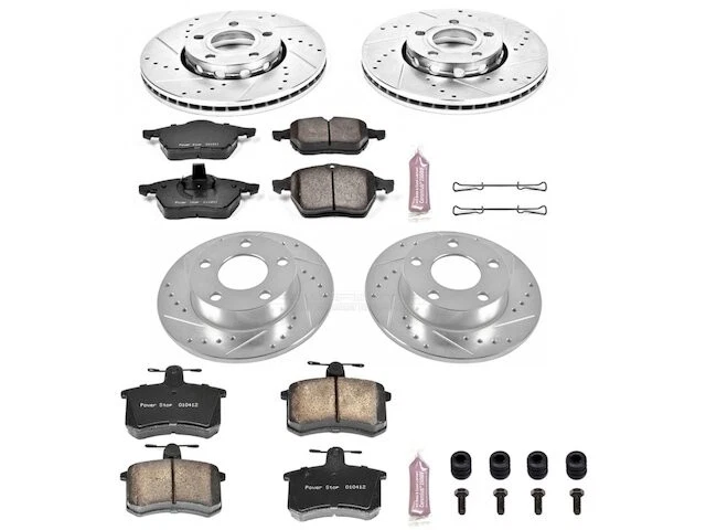 Kit de pastillas de freno y rotor delanteras y traseras para Audi A4 Quattro GH746XF 1996-1998 Foto 1 de 1