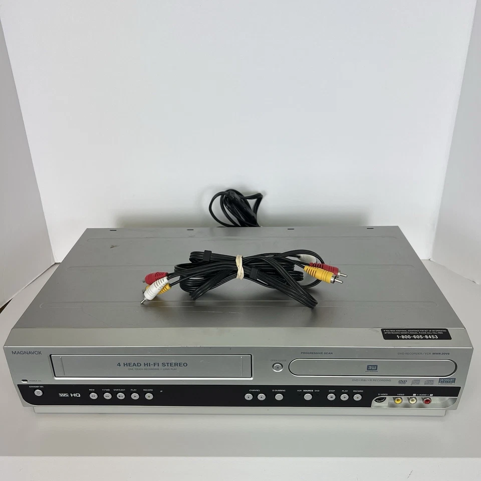 Grabadora de DVD y VCR Magnavox MWR20V6 SIN control remoto probado funciona Foto 1 de 4