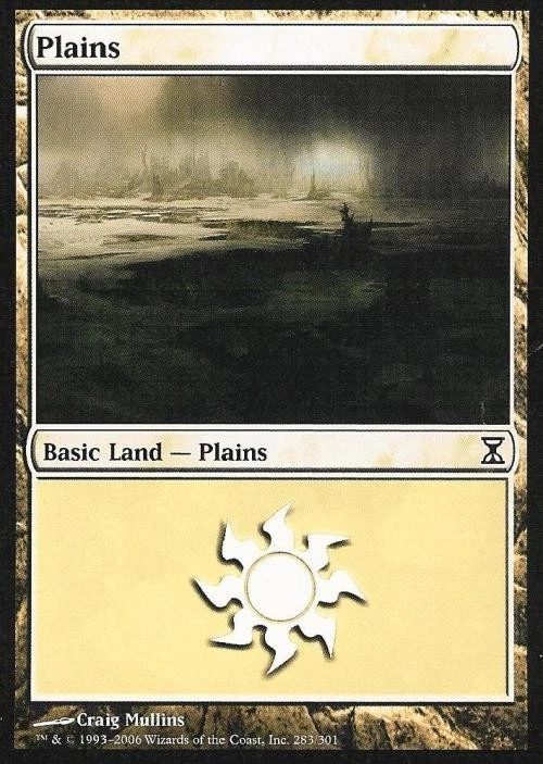 Plains (283) -Foil Medium Play MTG Time Spiral - Image 1 of 1