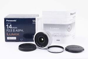 Panasonic LUMIX G II 14mm F/2.5 ASPH. Lens Silver w/box [Exc+++] JAPAN #A280