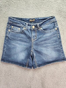 Pantalones cortos de mezclilla con bolsillos bordados Seven para mujer talla 4 - Imagen 1 de 9