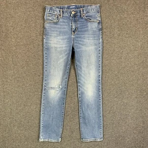 Old Navy Skinny Jeans 14 Youth Boys Girls Blue Distress Med Wash Stretch 28x28 - Picture 1 of 12
