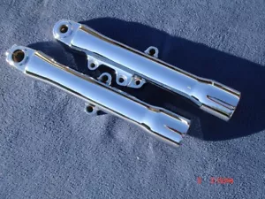 HARLEY CHROME LOWER FORK SLIDER LEGS 4 Dyna Switchback FLD Exchange Program - Foto 1 di 6