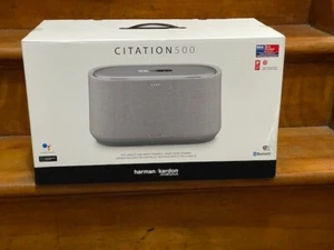 NEW HARMAN KARDON CITATION 500 WIRELESS SMART SPEAKER W/GOOGLE ASSISTANT - GRAY - Picture 1 of 9
