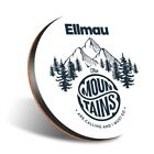 1x Round Coaster 12cm Ellmau Mountains Emblem Camping #60826
