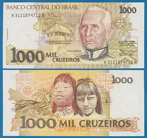 Brazil 1000 Cruzeiro P 231b (1990) UNC Sign 28 MINISTRA ( P 231 b ) - Picture 1 of 1