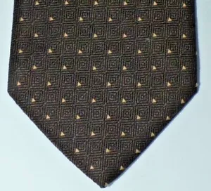 Leonardo braun und hellbraun Polyester geometrische Krawatte - Bild 1 von 3