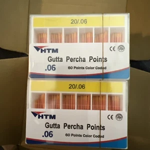 HTM Gutta Percha Punkte speziell konisch 0,06 Größe #20 600 GP 2025 Ablaufdatum - Bild 1 von 4