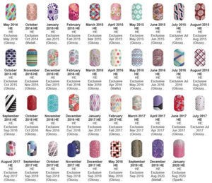 Jamberry Nail Wraps - Host Exclusive -HALF SHEETS- Varies Styles Great Selection - Picture 1 of 40