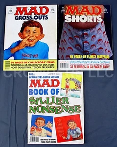 Pantalones cortos 3 Mad Magazine Super Special Issues #50 64 68 Sillier Nonsense Gross-Outs - Imagen 1 de 2