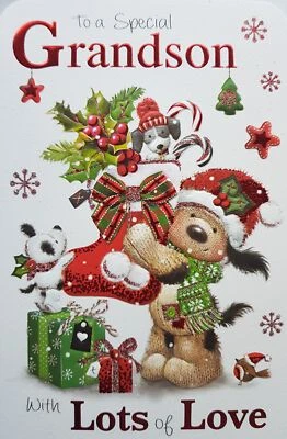 Grandson Christmas Card Jonny Javelin xfs12