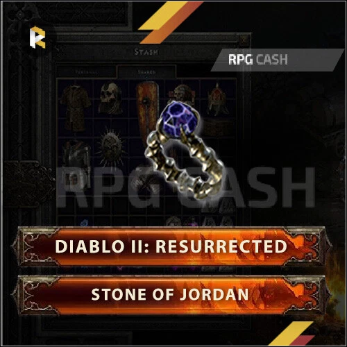 Stone of Jordan Soj - Diablo 2 Resurrected D2r Diablo 2 PC/PS4/PS5 - Image 1 of 1