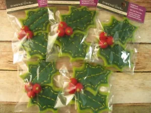 Dimensions WOOL Needle Felting Christmas Holly Berries Embellishment Lot - Picture 1 of 7