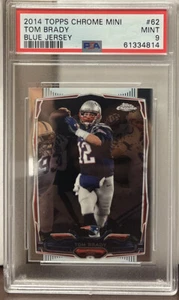 2014 Topps cromada mini camiseta azul de los Patriots PSA 9 ¡Como nueva #62!¡! - Imagen 1 de 2