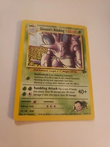 Tarjeta Pokémon WOTC WOTC Giovanni's Nidoking Holo #7/132 Gym Challenge 1a Edición - Imagen 1 de 10