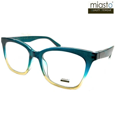 GAFAS DE LECTURA MIASTO "PARÍS" CUADRADAS OJO DE GATO+1,25 ~COLOR VERDE AMARILLO~ MEDIANAS Foto 1 de 2