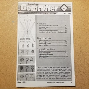 American Society Of Gemcutters Monthly Publication - Issue 51 - May 1991 - Picture 1 of 6
