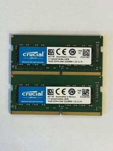Crucial 32GB (2x16GB) 260-pin SODIMM 2666MHz DDR4 RAM Module CT16G4SFS8266.C8FB - Picture 1 of 2