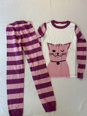 Hanna Andersson pink cat girls pajamas size 8 (130) - Image 1 of 4